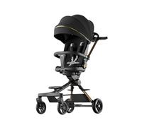 Poussette Canne avec Plateau, Poussette Reversible, Poussette à partir de 6 mois(Charge 25 kg) avec Dossier Réglables, Pliage Rapide, Roues Antidérapants, pour Voyage Avion (Noir)
