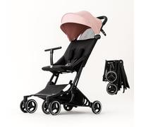 Poussette Canne BEBE2LUXE PIKO Ultra Compacte et légère Cabine Avion (rose)