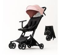 Poussette Canne BEBE2LUXE PIKO Ultra Compacte et légère Cabine Avion (rose)
