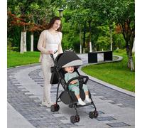 Poussette canne compacte 0-36 mois Pliable, Dossier inclinable Poussette compacte & légère Poussette voyage Accessoires Bébé Nouveau né Enfant Baby stroller,Noir