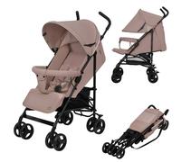 Poussette Canne Compacte Elia Légère 6-36 Mois Avec Moustiquaire Beige Taupe TU