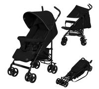 Poussette Canne Compacte Elia Légère 6-36 Mois Avec Moustiquaire Black Onyx TU