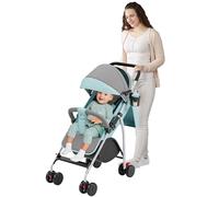 Poussette canne compacte Ingenious,avec position allongée,de la naissance à 4 ans,47 * 72 * 97cm, canapé, Moustiquaire, porte-gobelet/Bleu