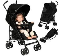 LIONELO Elia poussette canne à 15 kg, réglage du dossier jusqu’à la position couchée, grand panier, système de pliage rapide, moustiquaire