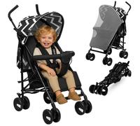 Poussette canne bébé Elia Lionelo - Noir - Dossier réglable - Roues avant rotatives - Certificat Intertek noir TU