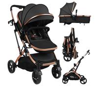 Poussette Canne Compacte pour 0-36 Mois 2 en 1 Poussette Bébé Leger et Réversible 3 Positions Inclinable Pliage à Une Main