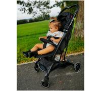 Moby-System Poussette canne LENA 6–36 mois – Housse de pluie, légère, compacte, grand panier – Noire