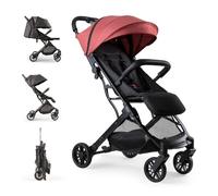 Poussette Canne Interbaby | Poussette Compacte de la Naissance à 48 Mois ou 22 kgs | Bouton de Pliage Rapide, Amortisseurs, Capote XXL Interchangeable | Poussette Minimum Plus Space Rouge
