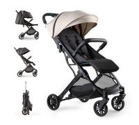 Poussette Canne Interbaby | Poussette Compacte de la Naissance à 48 Mois ou 22 kgs | Bouton de Pliage Rapide, Amortisseurs, Capote XXL Interchangeable | Poussette Minimum Plus Space Beige