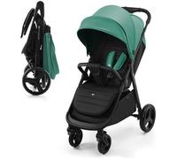 Poussette canne jusqu'à 22 kg Kinderkraft RINE, Roues en mousse durable, Imperméable avec Filtre UPF 50+, Plie, Vert