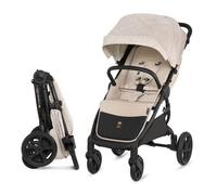Poussette canne jusqu'à 27 kg, Kindercraft MITZY BIZUU, Pliage d'une seule main, Grandes roues amorties sans gonflage, Whisper Dune
