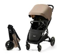 Poussette canne jusqu'à 27 kg, Kindercraft MITZY, Pliage d'une seule main, Grandes roues amorties sans gonflage, Beige