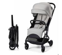 Poussette Canne Kinderkraft INDY 3 compacte dimensions réduites dossier et repose-pieds réglables panier Gris
