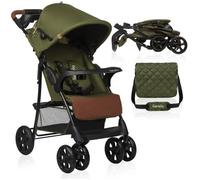 Poussette canne légère LIONELO Emma - Pliage rapide - 6-36 mois - Sac inclus - Grand panier - Kaki