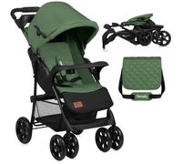 Poussette canne légère LIONELO Emma - Pliage rapide - 6-36 mois - Sac inclus - Grand panier - Vert