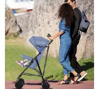 Poussette Canne Multipositions, Compacte et Légère, de 6 mois à 4 ans, jusqu'à 22 kg,Bleu