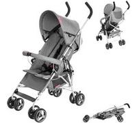 Poussette Canne Plaible Légère, Poussette Bébé 14kg max, Double Roues Pivotantes en Mousse G