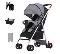 Poussette Canne Pliable avec Dossier Réglable, poussette canne de la naissance à 3 ans, jusqu'à 25 kg, Poussette bebe, légère, compacte, pliable à une main, roues amortisseurs (Noir)