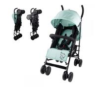 Poussette canne - Pliable - Dossier inclinable - Roues amovibles - Harnais 5 points - Poussette légère - Vert- Elefant