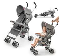 Poussette canne pliante légère barton gray moby-system grise 5,5 kg