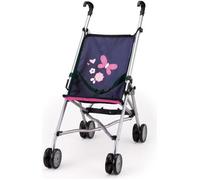 Poussette Canne pour poupée - BAYER DESIGN - Bleu Rose - Convient aux poupées jusqu'à 46cm