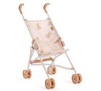 Poussette-Canne Roma Teddy Dolls pour poupées, Motif Ours en Peluche, à partir de 2 Ans, Structure en métal, Convient aux poupées jusqu'à 50 cm, Beige, Utilisation intérieure/extérieure