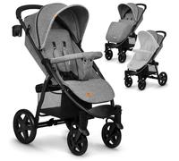 Poussette canne tout terrain LIONELO Annet Plus - Jusqu'à 22 kg - Grandes roues - Accessoires - Gris
