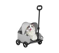Poussette Chat Transport ventilé jusqu'à 7 kg | Poussette Pliable Petits Chiens Et Chats Consultations vétérinaires Promenade Aventure Parc Centre commercial Jardin Plage