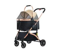 Poussette Chien 3 en 1 avec Panier Amovible, Chariot pour Chien, Légère avec Bouton de Pliage À Une Touche