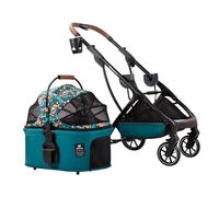 Poussette Chien, Chariot Pour Chien Pliable Et Légère Pour Animaux De Compagnie, Le Panier Peut Être Utilisé Seul(Green)