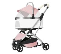 Poussette Chien Chariot Pour Chien Poussette Pliable Pour Animaux De Compagnie, Pour Petits Et Moyens Chiens, Chats, Poussette Pour Chien Avec Support Amovible, Poussette Pour Animaux De Compagnie Pou