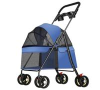 Poussette Chien Chariot Pour Chien Poussette Pliante Pour Chien Avec Transporteur Amovible Poussette Pour Animaux De Compagnie Pour Petits Chiens Moyens Chats, Transporteur De Voyage À 4 Roues Pousset