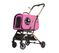 Poussette Chien Poussette Chat Poussette Pliable Pour Animaux De Compagnie Poussette Pour Chien 3-en-1 Avec Sac D'espace Détachable Et Panier De Rangement 4 Roues Pour Chiens Et Chats Poussette Pour C