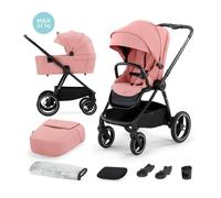 Poussette combinée 2 en 1 avec suspension et protection upf50+ rose TU