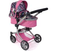 Bayer Chic 2000® Poussette de poupée 2 en 1 Mika - Rose Marine - Pliable - Poignée réglable en Hauteur 47-80 cm - Cadre Moderne - Poupées jusqu'à 52 cm - 4-8 J Licorne
