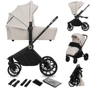 Poussette Combinée 2en1 Mika Plus Avec Nacelle Et Accessoires Beige Sand TU