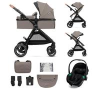 Poussette combinée 3-en-1 Kinderkraft ESME PRO, siège auto MINK PRO 2 i-Size inclus, roues TPE increvables, pliage compact, Beige