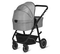 LIONELO BIANKA Poussette 3 en 1 max 22 kg Nacelle max 9 kg Siège-auto max 13 kg Poussette Pliable Système de Voyage Dossier Réglable Roues 360° Amorti Auvent XXL Trio poussettes combinées