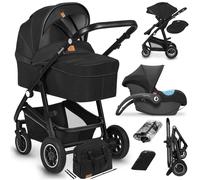 Poussette combinée LIONELO Bianka - Jusqu'à 22Kg - Noir