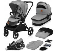 Poussette combinée LIONELO Mika - Nacelle et poussette canne - Gris