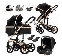 Poussette combinée Magic ZC Poussette 3 en 1 bebe 0 a 3 ans Poussette de luxe Poussette pliable automatique siège auto et nacelle