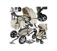tectake® Poussette combinée Pliable 0-36 mois avec Nacelle & Poussette canne Siège sport Panier Harnais 5 points Poussette compacte Poussette voyage Accessoires Bébé Nouveau né Enfant Baby stroller