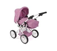 Poussette combinée pour poupée LENI Jean rose