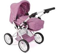 Poussette combinée pour poupée LENI Jean rose Rose G