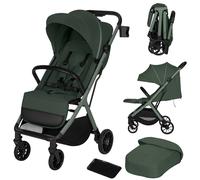 Poussette Compacte Cloe Plus Avec Grandes Roues, Pliage Automatique Et Ventilation Green Sage TU