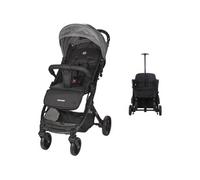 Poussette compacte Myla 4 roues Noir, harnais 5 points, pliage 1 main