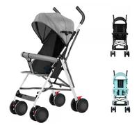 Poussette Compacte - XUANYU - Poussette Compacte - De la naissance à 6 mois - EVA roues - Capacité de charge maximale :30KG-Gris