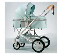 Poussette convertible 2 en 1, landau pliable for bébé, landau réversible for nouveau-né, poussette compacte réglable en alliage d'aluminium (Color : Blauw)