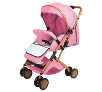 Poussette de 0 à 3 ans et demi,jusqu'à 25 kg,Poussette Canne,Poussette de voyage portable et légère,Position allongée pour nouveau-nés,Pliage compact,Barre de sécurité pivotante