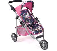 Poussette de jogging pour poupée - BAYER CHIC 2000 - 612 43 LOLA Licorne - Modulable et pliable - Conception robuste - Rose